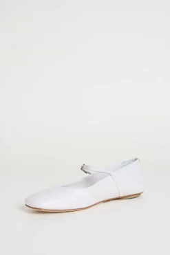 Ballerina in pelle - Bianco