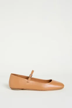 Ballerina in pelle - Cammello