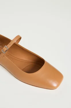 Ballerina in pelle - Cammello