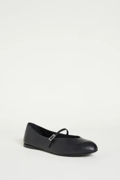 Ballerina in pelle - Nero