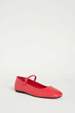 Ballerina in pelle - Rosso