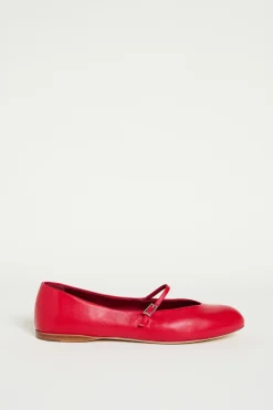 Ballerina in pelle - Rosso
