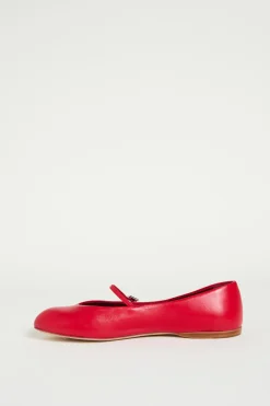 Ballerina in pelle - Rosso