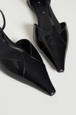 Ballerina in pelle spazzolata - Nero