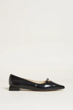 Ballerine con tacco squadrato - Nero