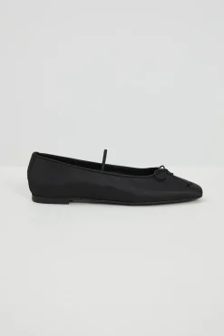 Ballerine in raso - Nero