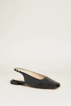 Ballerine slingback in pelle - Nero