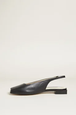 Ballerine slingback in pelle - Nero