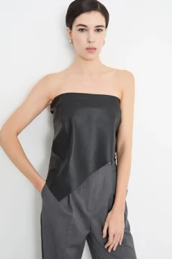 Bandana in pelle - Nero