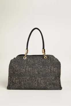 Bauletto effetto bouclè - Nero