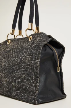 Bauletto effetto bouclè - Nero