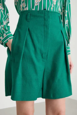 Bermuda con pinces - Verde