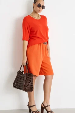 Bermuda con tasche - Arancione