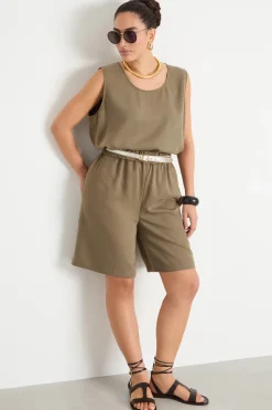 Bermuda con tasche - Verde