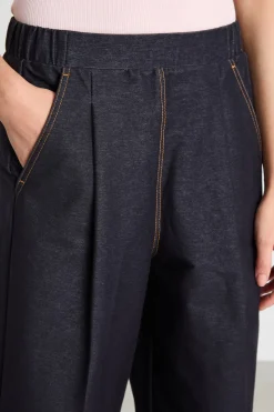 Bermuda con vita elasticizzata - Blu