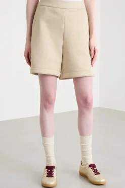 Bermuda in felpa - Beige