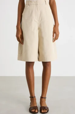 Bermuda in gabardina - Beige