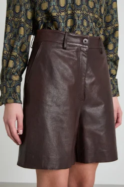 Bermuda in nappa - Marrone