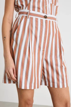 Bermuda in popeline - Marrone Bainco