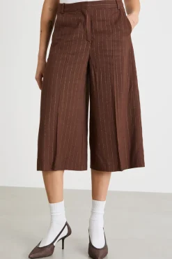 Bermuda in twill - Marrone