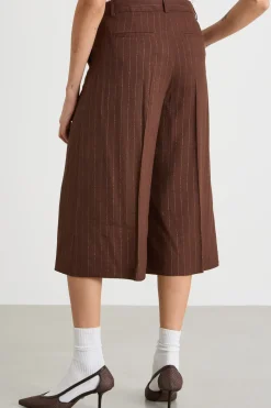 Bermuda in twill - Marrone