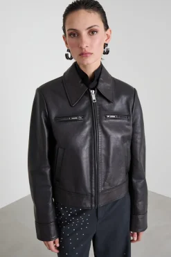 Biker con taschini - Nero