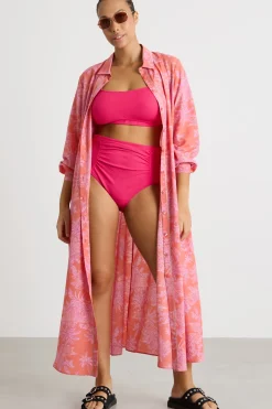 Bikini con arricciatura - Fuxia