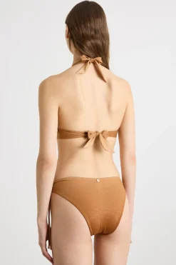 Bikini in jersey laminato - Cammello Beige
