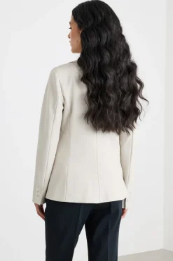 Blazer aderente in jersey - Beige