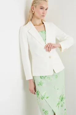Blazer aderente in jersey - Bianco