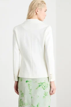 Blazer aderente in jersey - Bianco