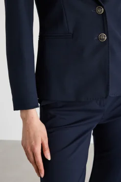 Blazer aderente in jersey - Blu