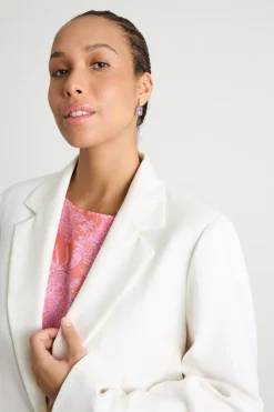 Blazer ampio con tasche - Bianco