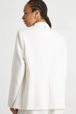 Blazer ampio con tasche - Bianco