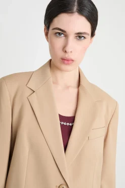 Blazer ampio e dritto - Cammello