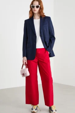 Blazer a quadri - Blu