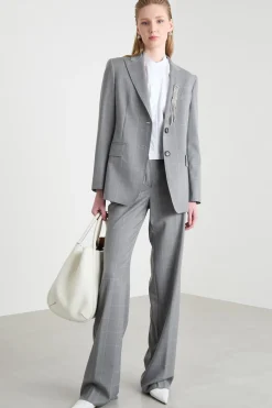 Blazer a quadri - Grigio