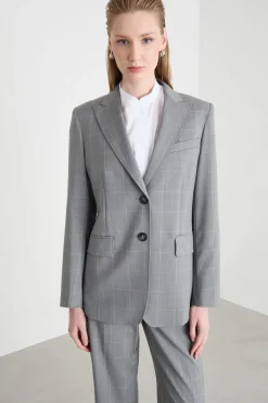 Blazer a quadri - Grigio