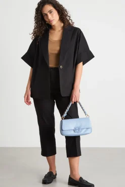 Blazer boxy con ampie maniche - Nero