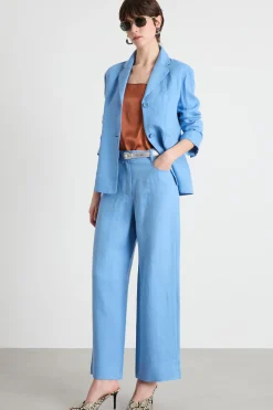 Blazer con ampie tasche - Azzurro