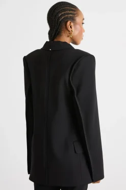 Blazer con apertura centrale - Nero