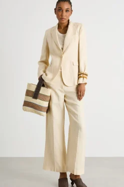 Blazer con bottone singolo - Avorio