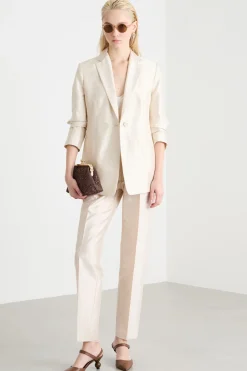 Blazer con bottone singolo - Avorio