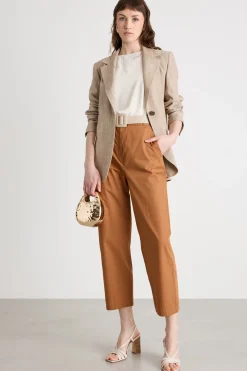 Blazer con bottone singolo - Beige