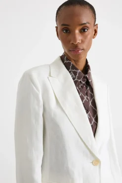 Blazer con bottone singolo - Bianco