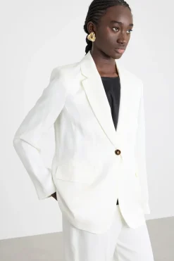 Blazer con bottone singolo - Bianco
