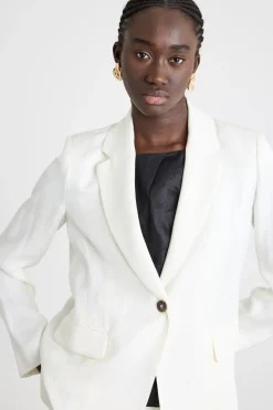 Blazer con bottone singolo - Bianco