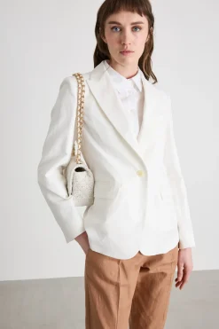 Blazer con bottone singolo - Bianco
