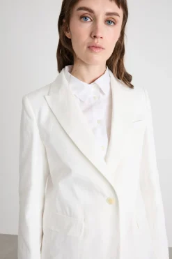 Blazer con bottone singolo - Bianco