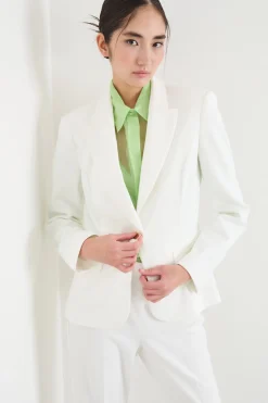 Blazer con bottone singolo - Bianco